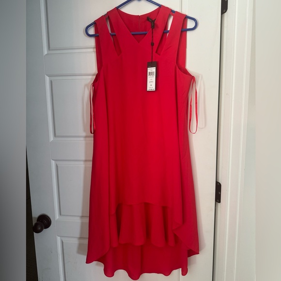 BCBGMAXAZRIA Red Berry Hi-Low Sleeveless Dress Size Small - Picture 1 of 6